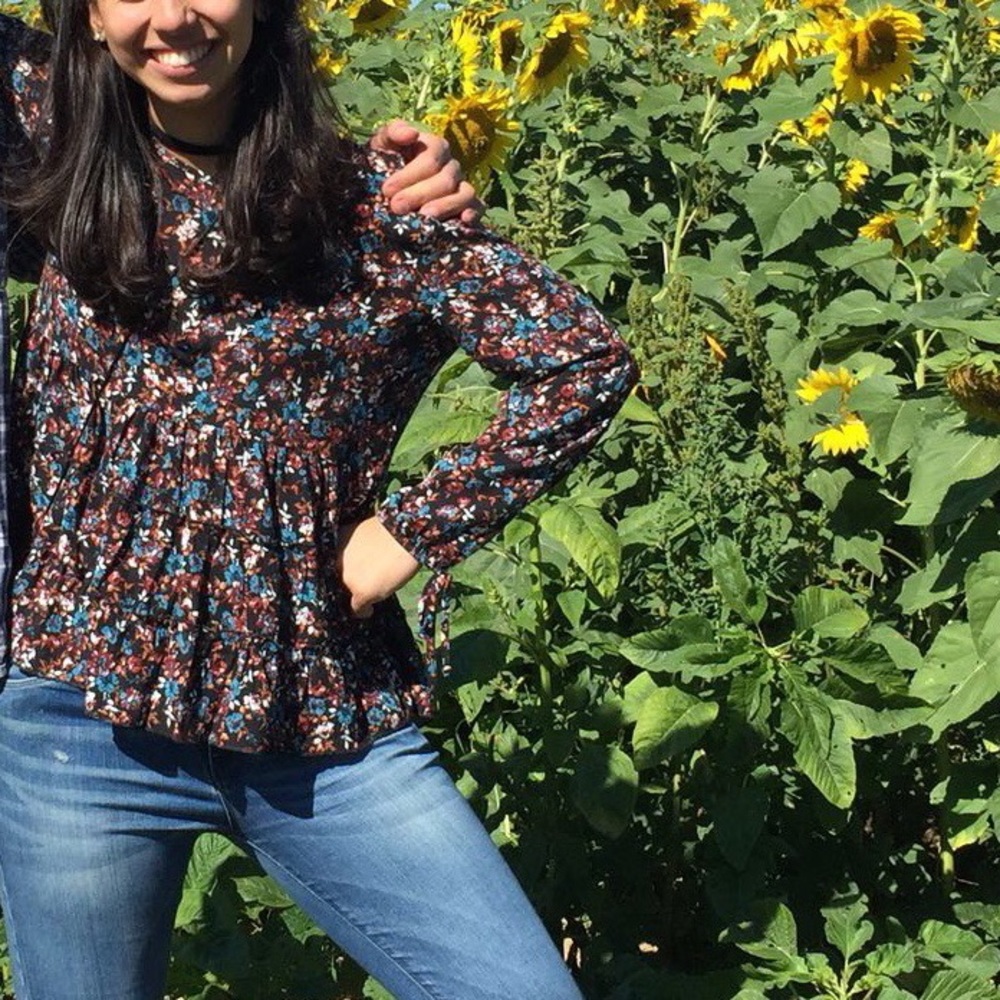 Floral Peasant Top